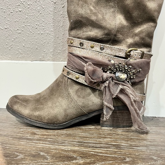 Not Rated taupe knee high boots - Picture 2 of 11